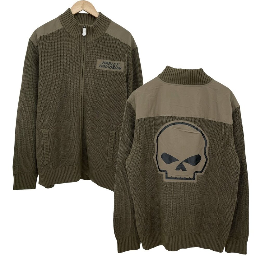 Harley-Davidson® Skull Sweater Full Zip Cardigan Men’s XL